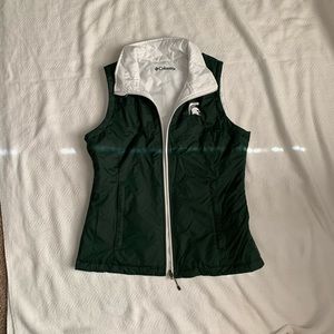 💥NWOT Columbia MSU Reversible Vest
